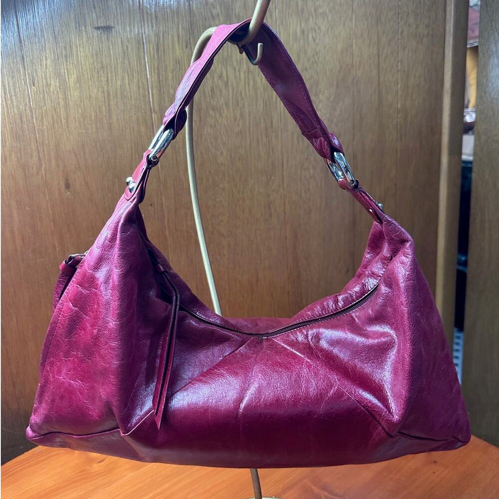 Hobo Internations Burgandy Leather Hobo Bag